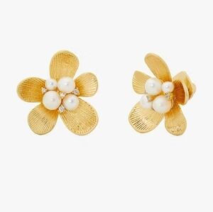 NWT Kate Spade Garden Party Statement Studs Gold-Tone